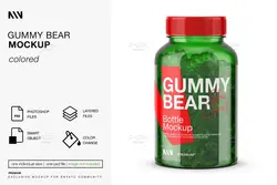 موکاپ قوطی پاستیل خرسی Gummy Bear Bottle