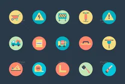 115 آیکون ساخت و ساز، معماری و ابزار آلات ساختمانی