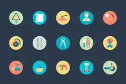 115 آیکون ساخت و ساز، معماری و ابزار آلات ساختمانی