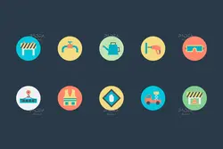 115 آیکون ساخت و ساز، معماری و ابزار آلات ساختمانی