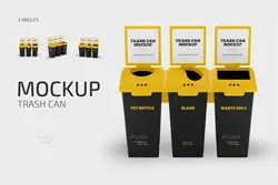 موکاپ سطل زباله پلاستیکی بزرگ