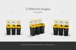 موکاپ سطل زباله پلاستیکی بزرگ