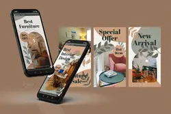 5 قالب استوری اینستاگرام مبلمان