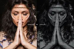 اکشن فتوشاپ افکت قدیمی عکس با نقاط نقاشی شده