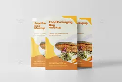موکاپ پاکت بسته بندی مواد غذایی