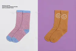 موکاپ جوراب از نمای بالا