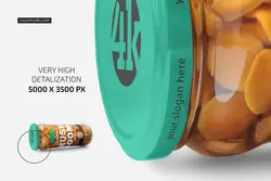 موکاپ شیشه ترشی قارچ