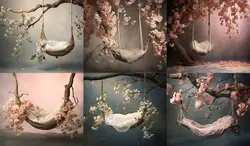 30 بک گراند تاب درختی نوزاد ویژه آتلیه کودک