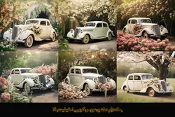 32 بک گراند ماشین عروس قدیمی ویژه آتلیه