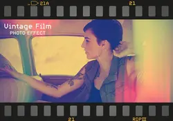 افکت عکس نوار فیلم قدیمی فتوشاپ