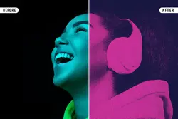 افکت پوستری دوتون برای فتوشاپ