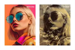 افکت عکس مه آلود قدیمی فتوشاپ