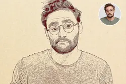 افکت هنری Line Art فتوشاپ