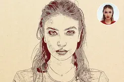 افکت هنری Line Art فتوشاپ