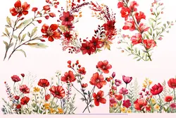 40 طرح PNG گل های کوهی و صحرایی