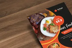 طرح تراکت غذای خوشمزه رستوران