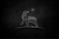 موکاپ لوگوی شیشه ای براق روی دیوار