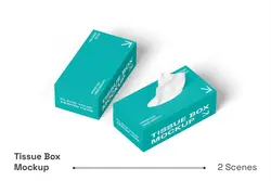 موکاپ جعبه دستمال کاغذی