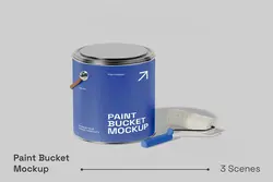 موکاپ سطل رنگ نقاشی