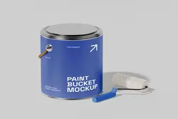 موکاپ سطل رنگ نقاشی