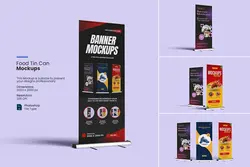 موکاپ بنر رول آپ