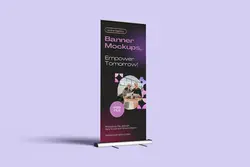 موکاپ بنر رول آپ