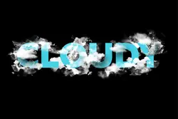 افکت متن ابری برای فتوشاپ