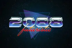 افکت متن رترو و قدیمی Retro Wave