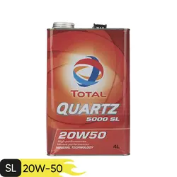 روغن موتور خودرو توتال مدل Quartz 5000 SL حجم 4 لیتر