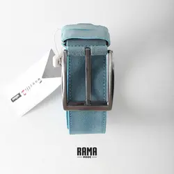 کمربند جیر طبیعی آبی فیروزه ای