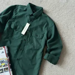 پیراهن کتان دو جیب سبز۱۱۸۰۸