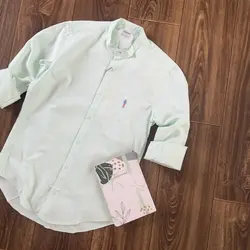 پیراهن بقه فرنچ سبز پاستلی۱۱۲۰۰۴