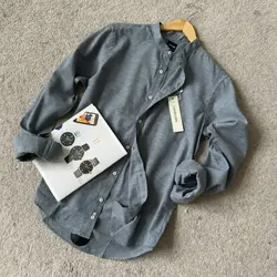 پیراهن لینن یقه فرنچ طوسی11817