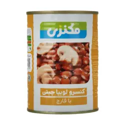 کنسرو لوبیا چیتی با قارچ مکنزی – 380 گرم