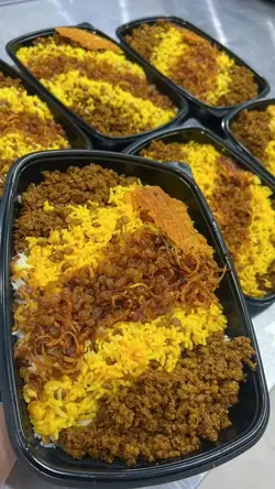 عدس پلو با گوشت (یامی‌یو)