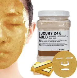 ماسک صورت هیدروژلی طلا 24 عیار لوکسوری گلد 650 گرمی LUXURY 24K GOLD