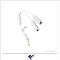 تبدیل 1 به 2 صدا فیش 3.5 میلیمتری فرانت مدل FN-A2F2W طول 15 سانتی متر