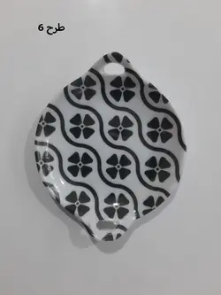 ظرف خرما خوری ملامین گرد کوچک طرح دار کد 2371