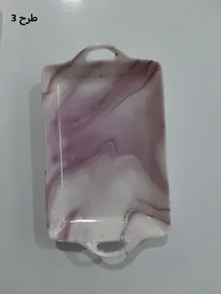 ظرف خرما خوری ملامین مستطیل کوچک طرح دار کد 2371