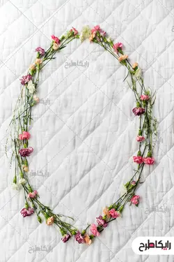 بک گراند عکاسی نوزاد با دکور گل