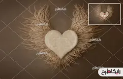 زمینه عکس آتلیه نوزاد و قلب