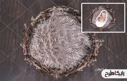 بک گراند نوزاد در سبد