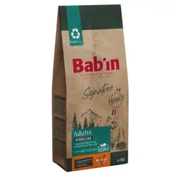 غذای خشک گربه بالغ عقیم شده poulet برند Babin بابین طعم مرغ 6 کیلویی