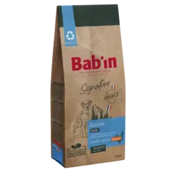 غذای خشک توله سگ maxi junior طعم مرغ برند Babin بابین 12 کیلویی