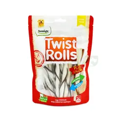 تشویقی سگ دورپیچ طعم مرغ برند Dentalight دنتالایت 100 گرمی