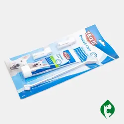 ست مسواک و خمیر دندان سگ با طعم نعنا برند Trixie تریکسی