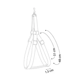 قلاده کتفی با لید مدل ریتم برند Ninapet نیناپت سایز 1