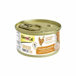 کنسرو گربه مدل SUPER FOOD با طعم مرغ و هویج برند Gim cat جیم کت 70 گرمی