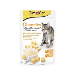 تشویقی گربه اسنک مدل توپی با طعم پنیر برند Gim cat جیم کت 50 گرمی