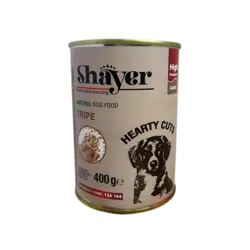 کنسرو سگ بالغ مدل نچرال طعم سیرابی برند Shayer شایر 400 گرمی